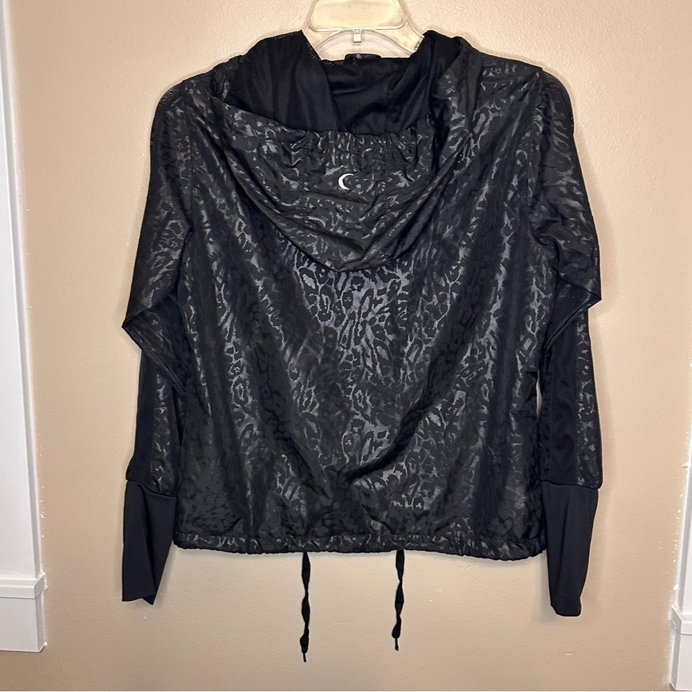 Zyia Active Black Leopard Print Women's Athletic Jacket Size Small Black - Picture 7 of 12